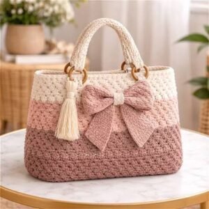Elegant Two-Tone Handbag